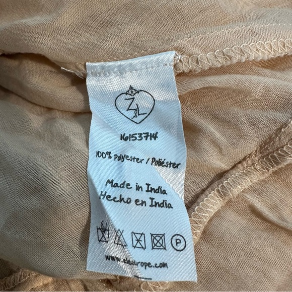 Z&L Tiered Asymmetrical Peach Maxi Skirt SZ Small Sheer Bohemian Romantic GUC - Picture 3 of 8